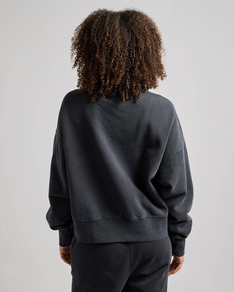 Fox Wordmark OV Fleece Crew Sweatshirt for Womens