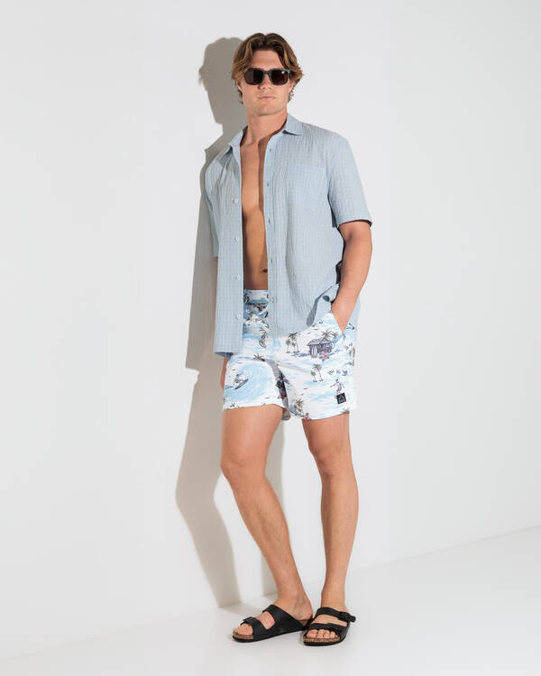 Lucid Paradise Point Elastic Waist Board Shorts for Mens
