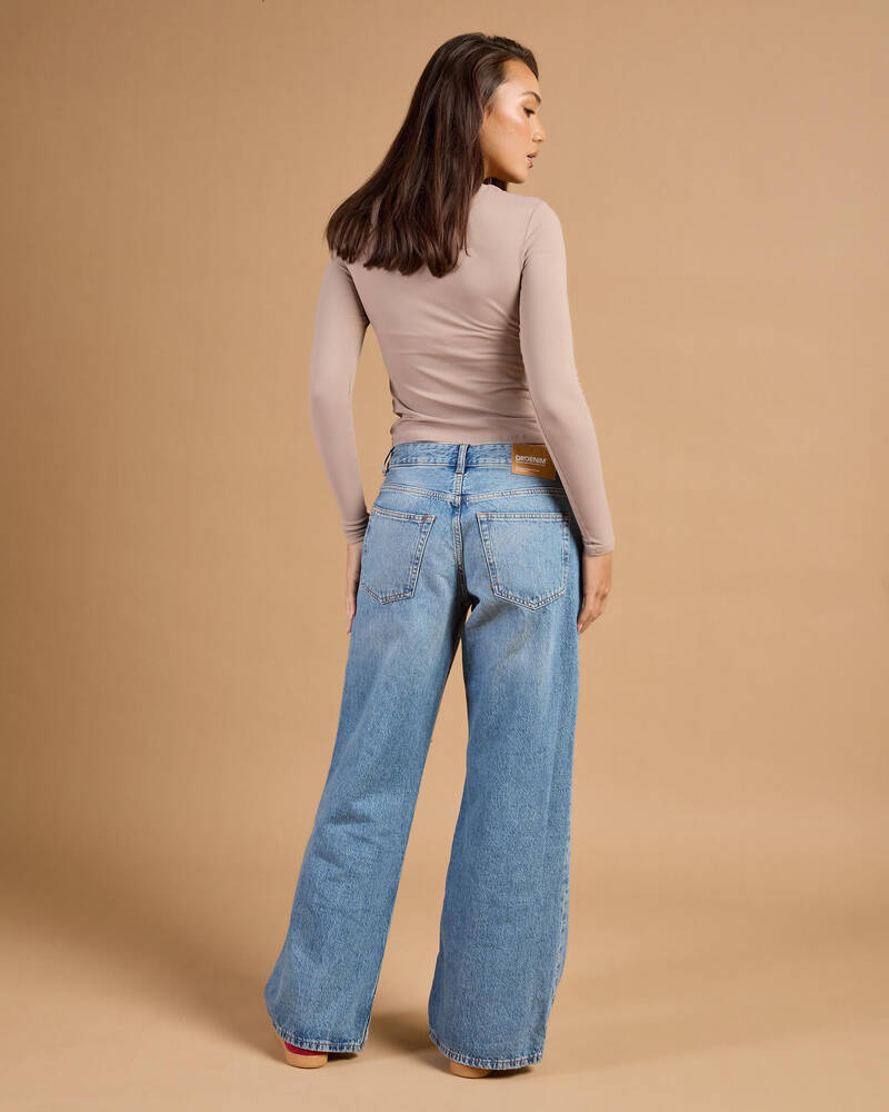 Dr Denim Rhue Low Wide Jeans for Womens