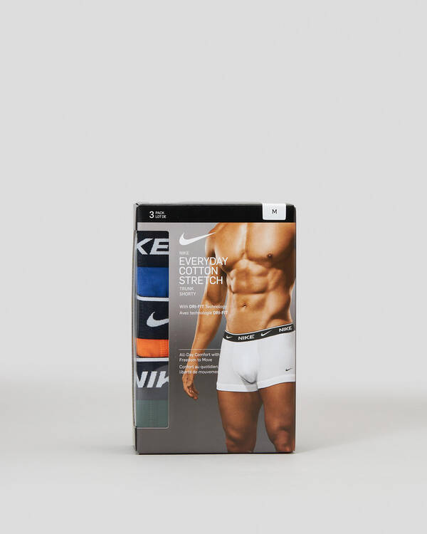 Nike Everyday Cotton Stretch Trunks 3 Pack for Mens