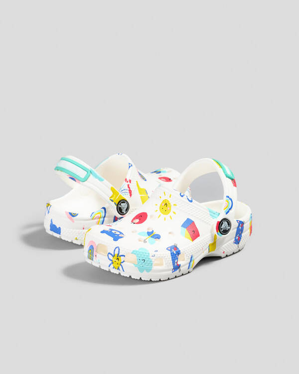 Crocs Toddlers' Classic Doodle Print Clogs for Unisex