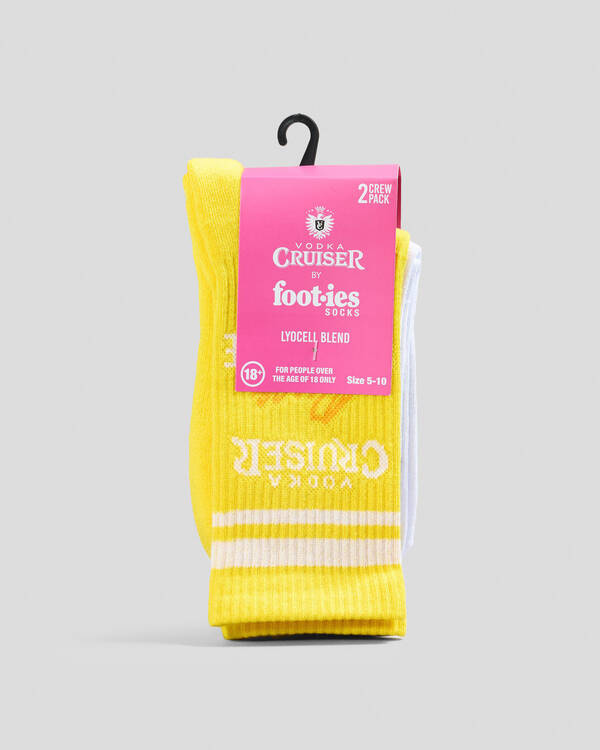 FOOT-IES Vodka Cruiser Pure Embroidery Sneaker Socks 2 Pack for Mens