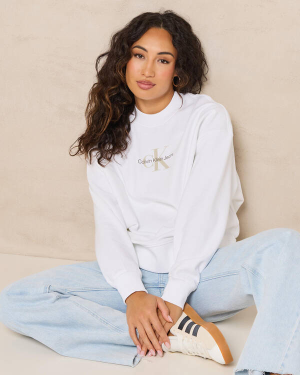 Calvin Klein Monologo Crewneck Sweatshirt for Womens