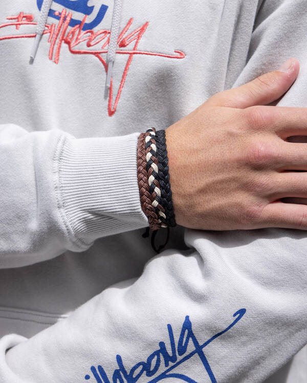 Classics 77 Pack Brn/blk/wht Bracelet for Mens
