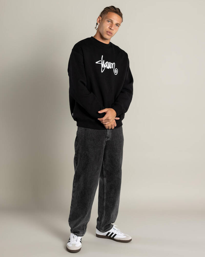 S-Double Shawn Script Crew Sweatshirt for Mens