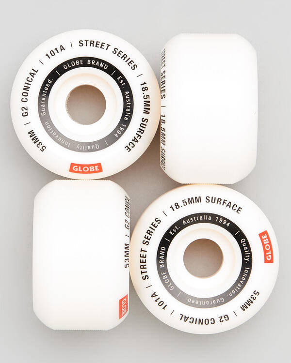 Globe G2 Conical 53mm Street Skateboard Wheels for Unisex