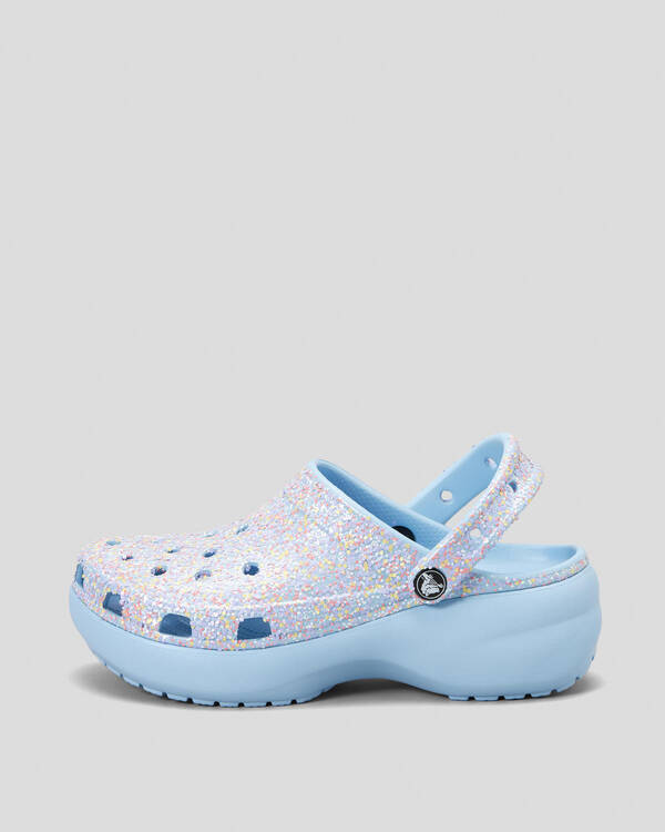 Crocs Classic Platform Glitter Clogs for Unisex