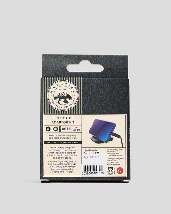 Get It Now 3 In 1 Multi Cable Adaptor for Unisex