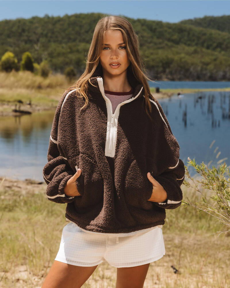 Mooloola Summit Quarter Zip Polar Fleece Sweatshirt for Womens