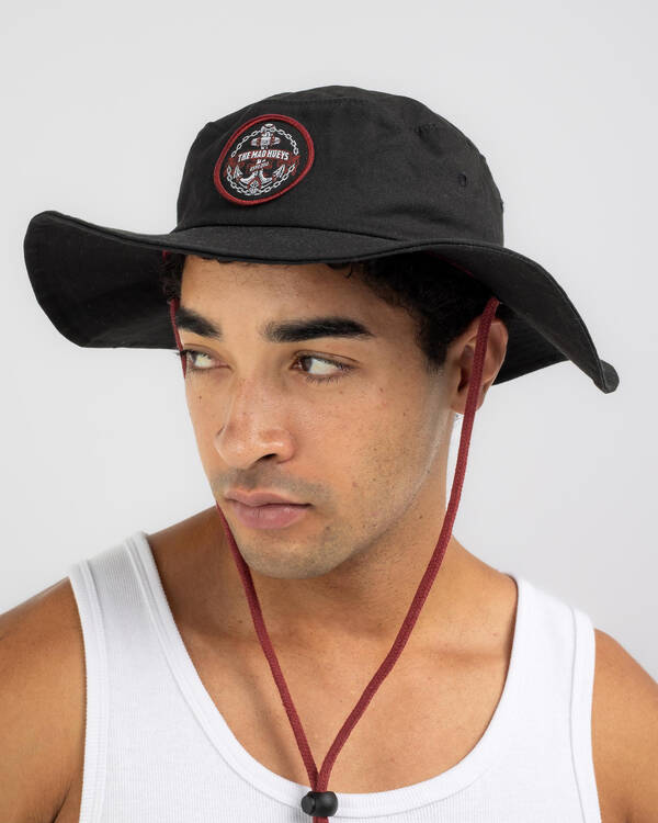 The Mad Hueys Chained Anchor Wide Brim Hat for Mens