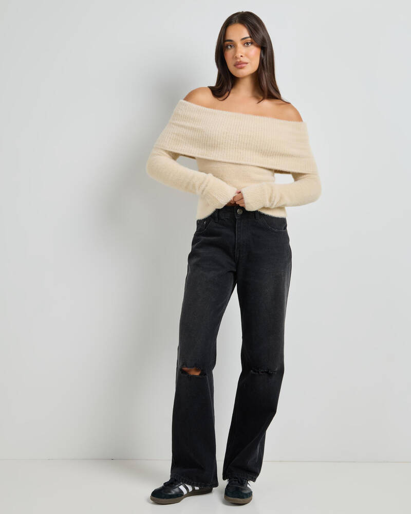 Ava And Ever Kris Off Shoulder Knit Top for Womens