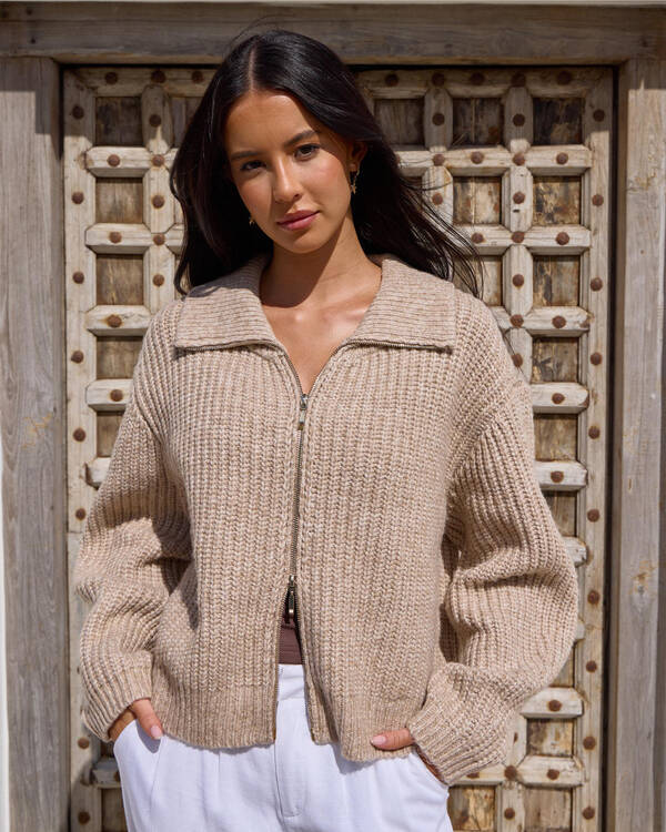 Ava And Ever Zeus Double Zip Knit Jumper for Womens