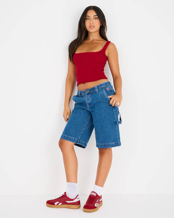 Rusty Billie Low Rise Carpenter Shorts for Womens