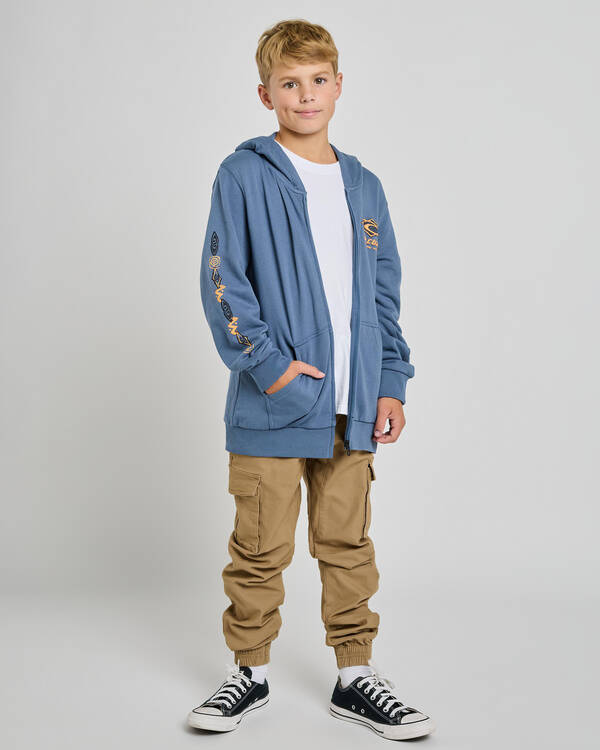 Rip Curl Boys' Raw Energy Zip Thru Hoodie for Mens