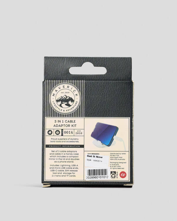 Get It Now 3 In 1 Multi Cable Adaptor for Unisex