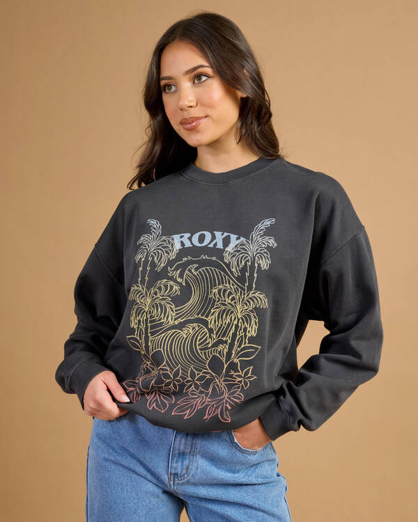 Roxy Lineup Oversized Crew Neck Sweatshirt for Womens
