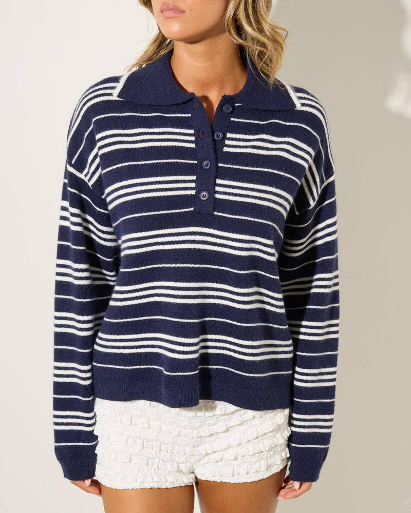 Ava And Ever Haze Knit Polo Jumper for Womens