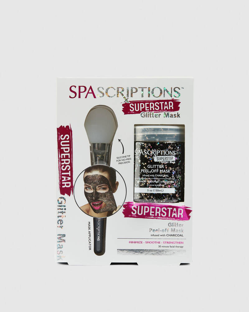SPASCRIPTIONS Superstar Glitter Peel Off Mask with Applicator for Womens