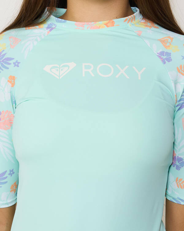 Roxy Girls' Beach Bay Short Sleeve Rash Vest for Womens