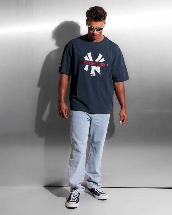 Mitchell & Ness Yankees Block Team Box T-Shirt for Mens