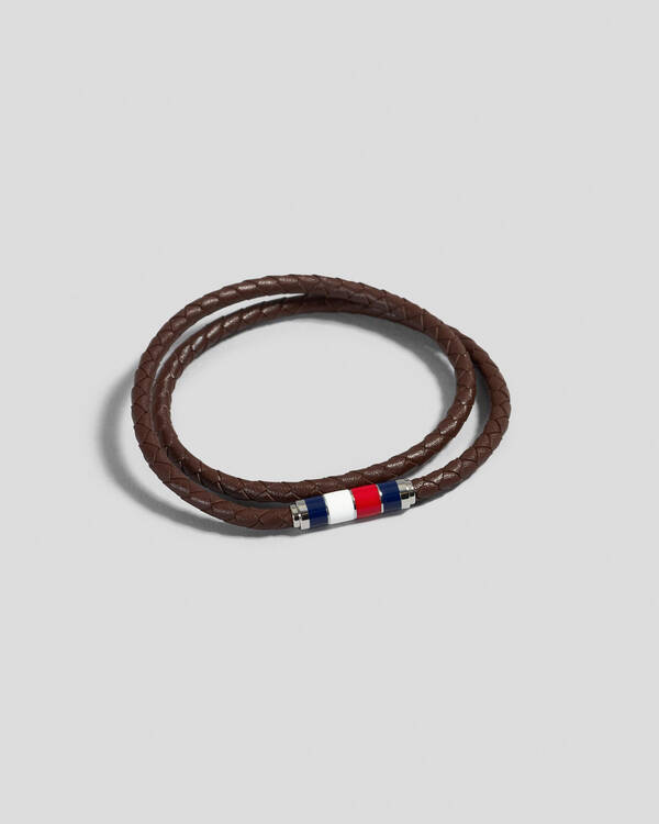 Tommy Hilfiger Leather Wrap Bracelet for Mens