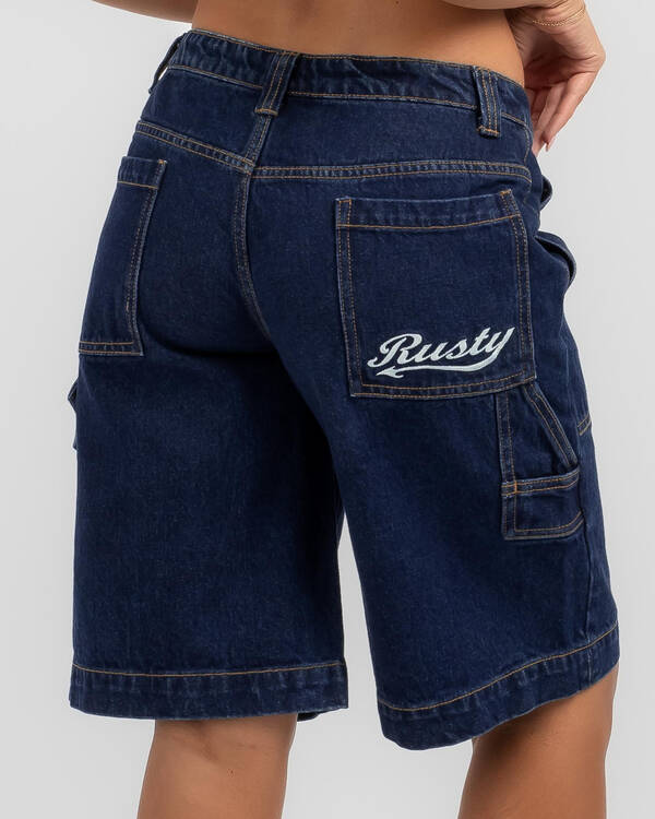 Rusty Billie Low Rise Carpenter Shorts for Womens