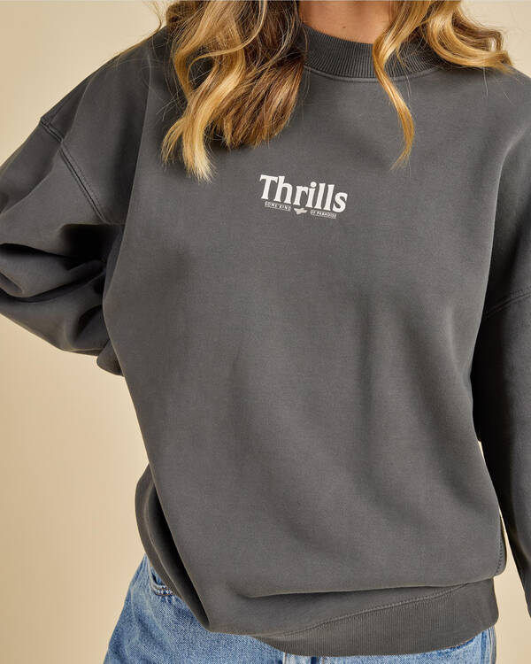 Thrills Road To Paradise Cocoon Panel Crew Sweatshirt for Womens
