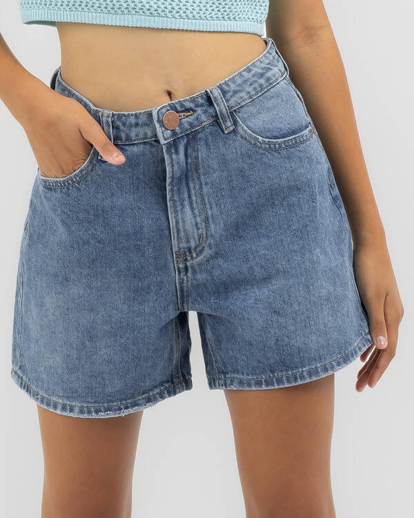 DESU Girls' Byron Mid Denim Shorts for Womens