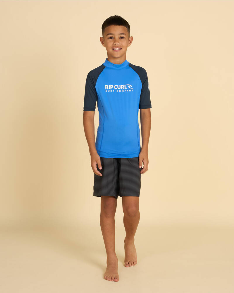 Rip Curl Boy's Shock Short Sleeve Rash Vest for Mens