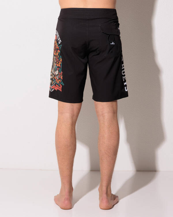 The Mad Hueys Shield Fk Off Board Shorts for Mens