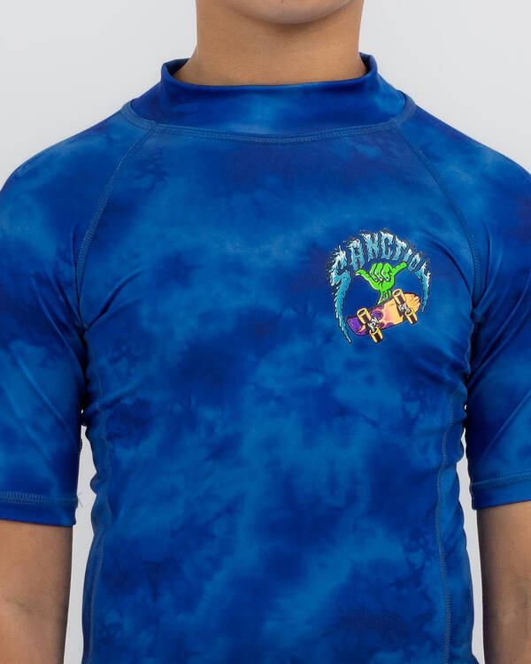 Sanction Boys' Shred Short Sleeve Rash Vest for Mens