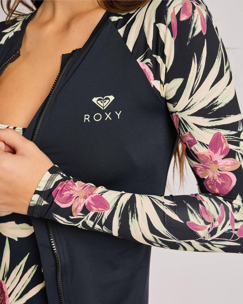 Roxy Windswept Floral Long Sleeve Rash Vest for Womens