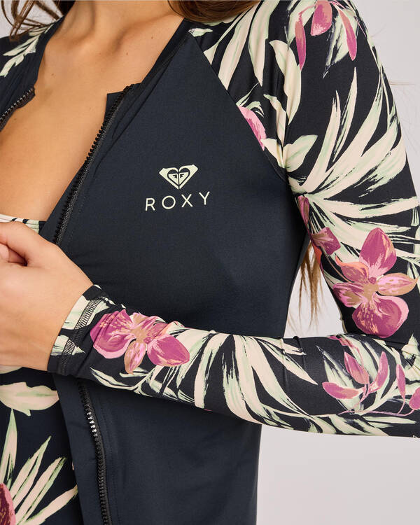 Roxy Windswept Floral Long Sleeve Rash Vest for Womens