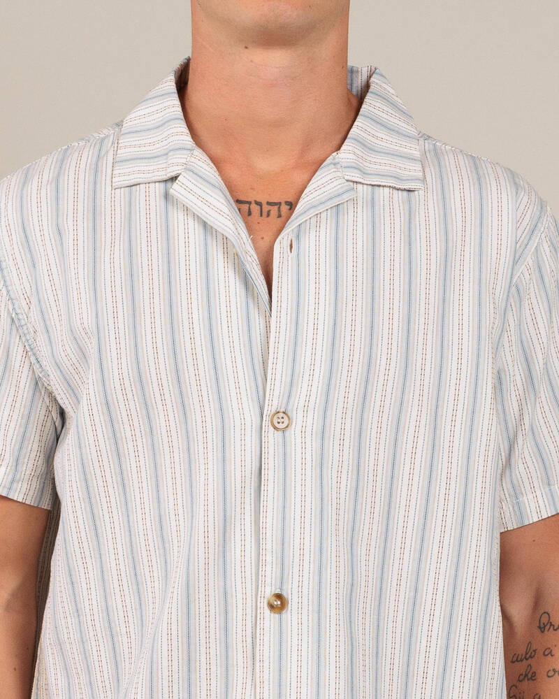 Rhythm Vacation Stripe Short Sleeve Shirt for Mens