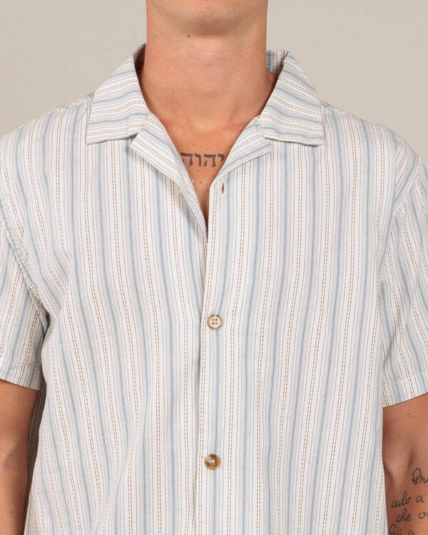 Rhythm Vacation Stripe Short Sleeve Shirt for Mens