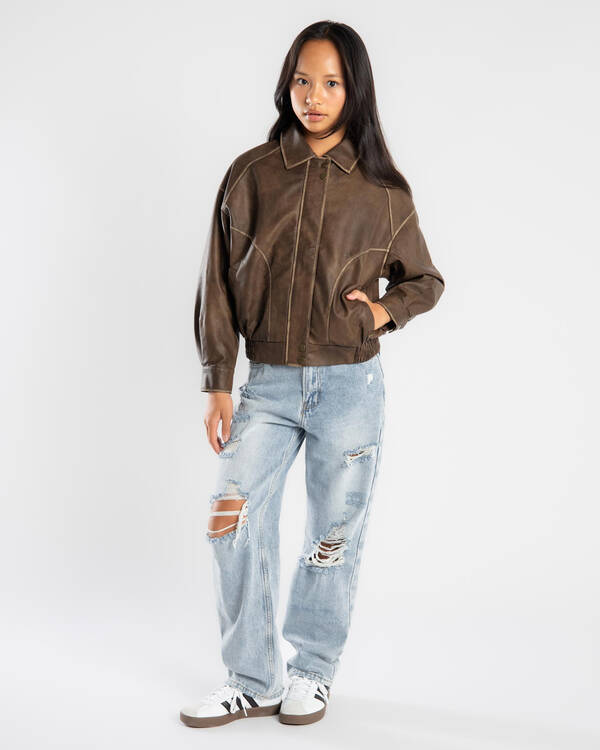 Ava And Ever Girls' Dakota Bomber Jacket for Womens