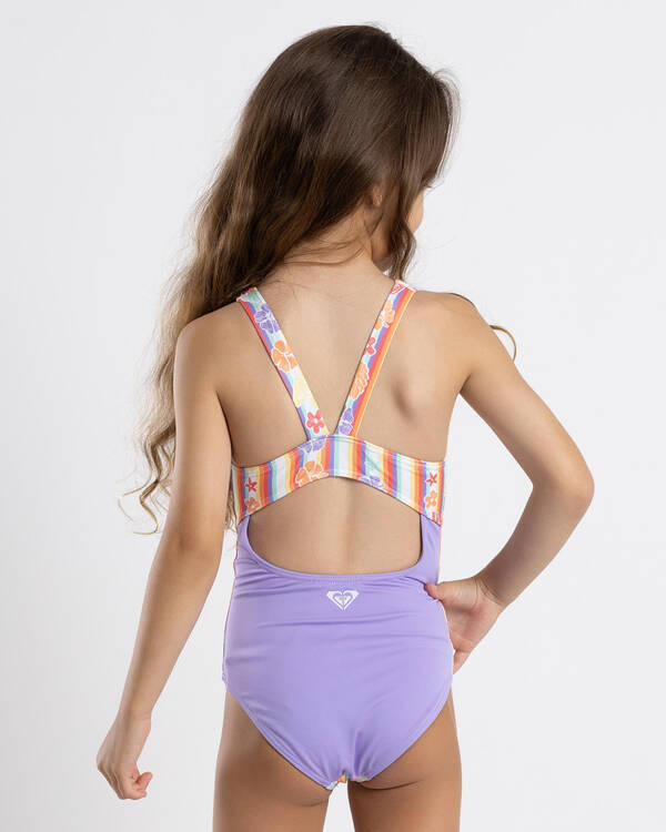 Roxy Toddlers' Rainbow Bay Stripe One Piece Swimsuit for Womens