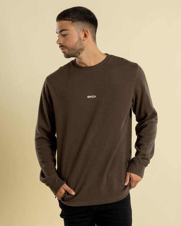 RVCA Union Waffle Long Sleeve Shirt for Mens