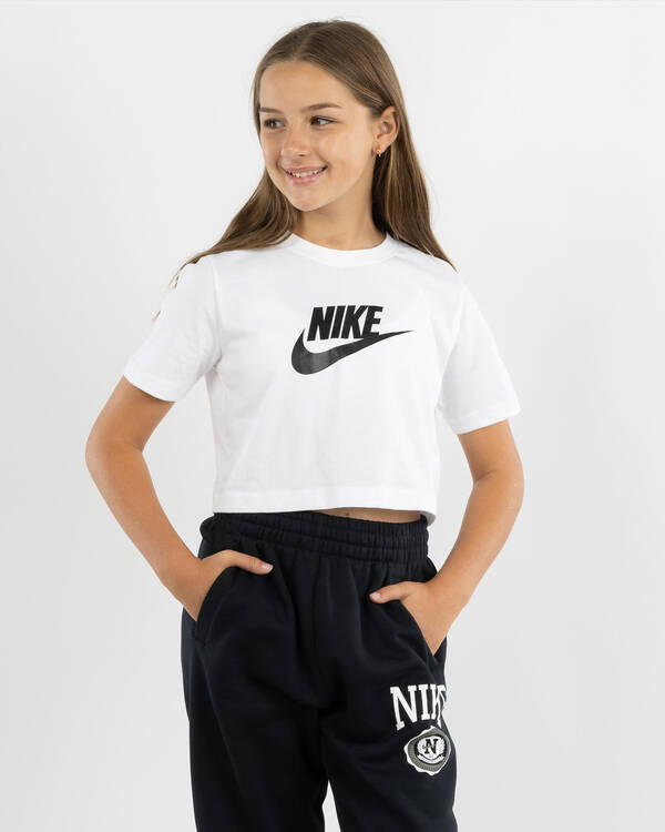 Nike Girls' Sportswear Crop Futura T-Shirt for Womens