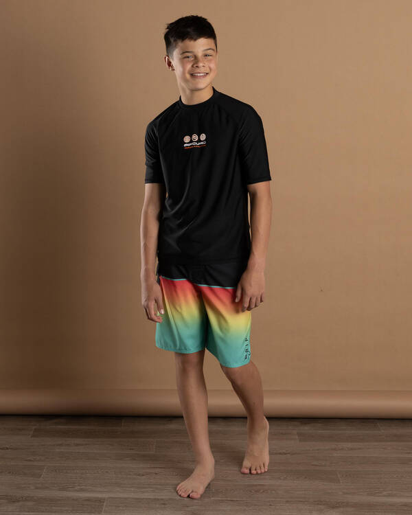 Rip Curl Boys' Future Evolution Short Sleeve Rash Vest for Mens