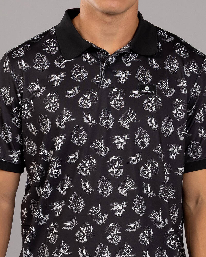 The Mad Hueys Sailor Anchor Party Polo Shirt for Mens