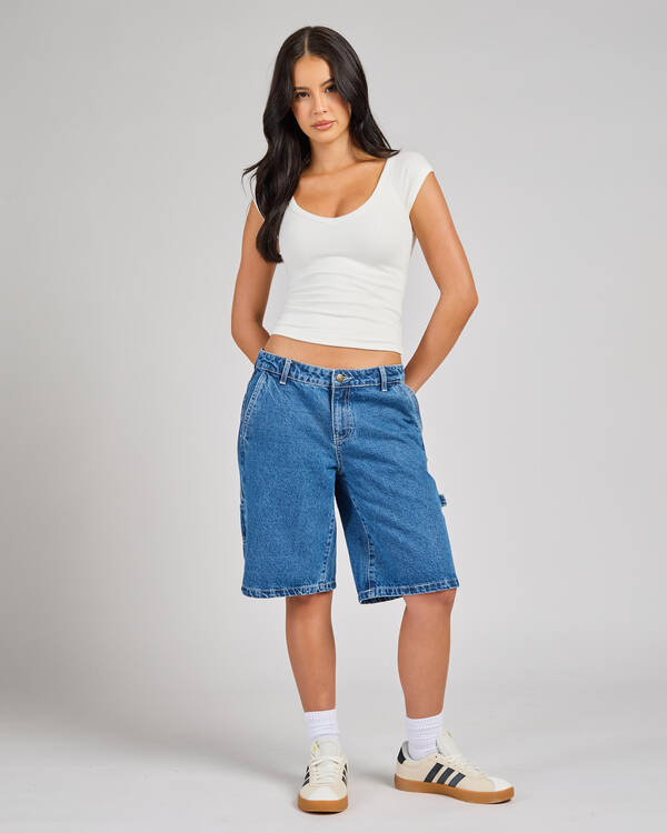 Rusty Billie Low Rise Carpenter Shorts for Womens