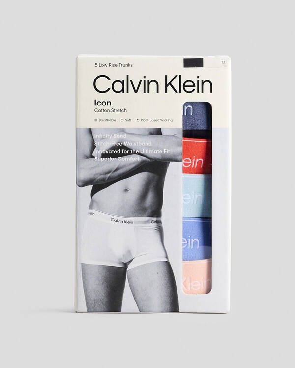 Calvin Klein Icon Cotton Stretch Low Rise Trunk 5 Pack for Mens