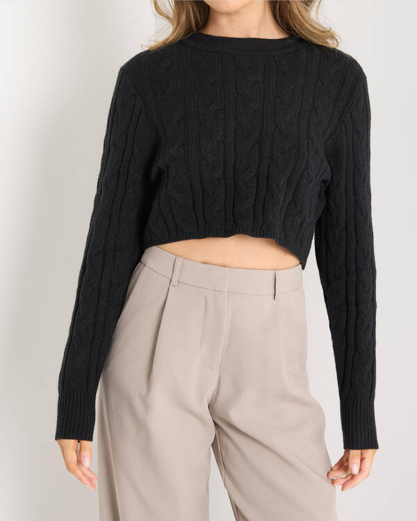 Ava And Ever Bookworm Cable Knit Jumper for Womens