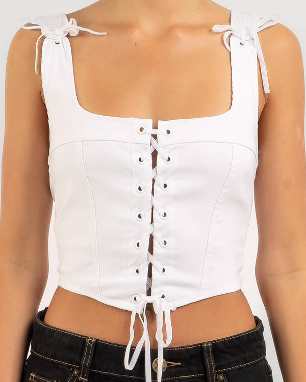 Ava And Ever Joey Lace Up Corset Top for Womens