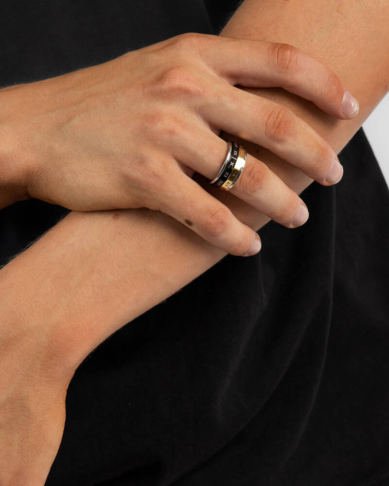 REPUBLIK Roman Numeral Spinner Ring for Mens