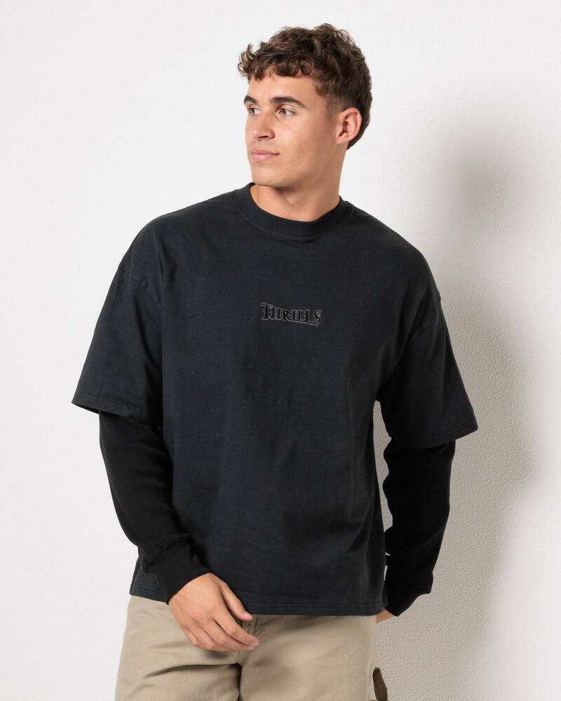 Thrills Web Of Deceit Layer Box Crop Long Sleeve T-Shirt for Mens