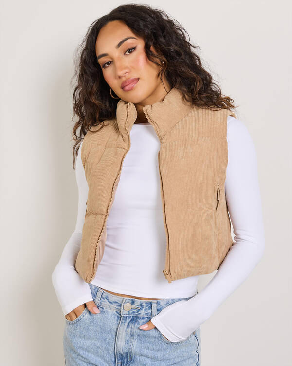 Ava And Ever Icy Cord Puffer Vest for Womens