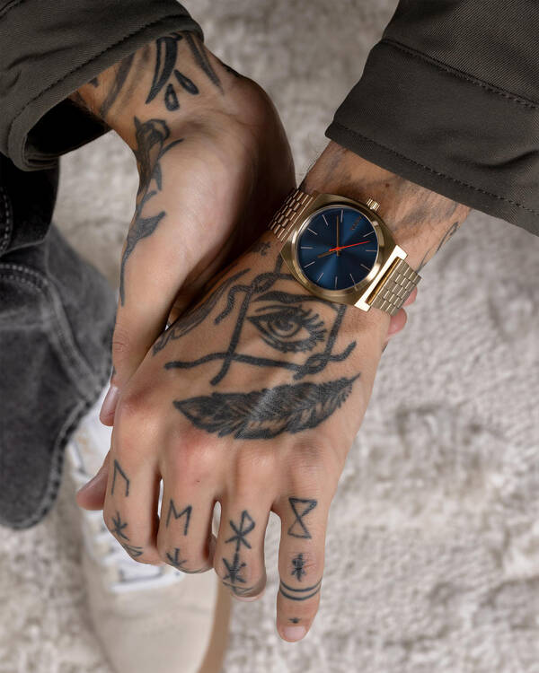 Nixon Desert Gold Time Teller Watch for Mens