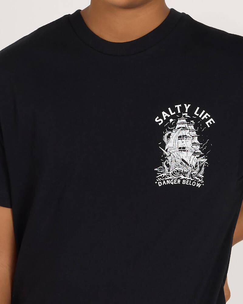 Salty Life Boys' Treacherous Sea T-Shirt for Mens